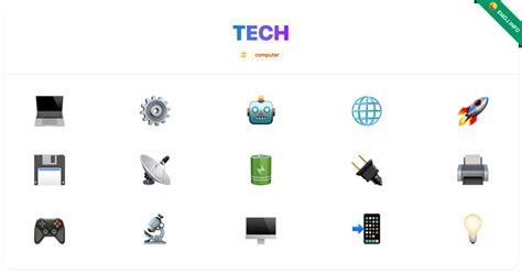 Tech Emojis 💻 ⚙️ 🤖 | Meaning, Copy & Paste