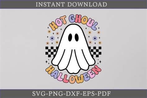 Hot Ghoul Halloween Retro Svg Cut File Graphic By Craftdesign Creative Fabrica