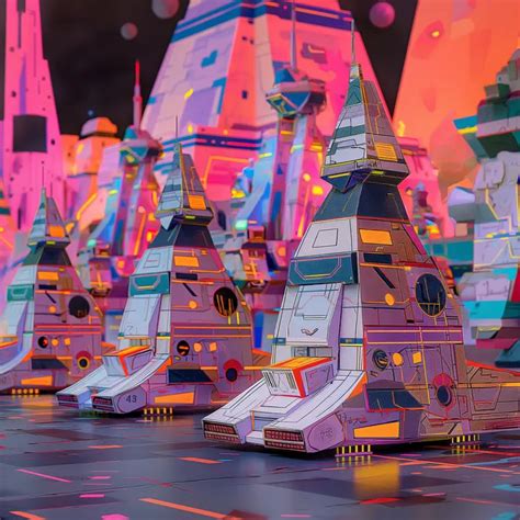 Paper Craft Art Book Backgrounds Sci Fi Midjourney Prompt