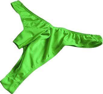 Kyisoy Sexy Men S Nylon Bikini Thong Underwear Elephant Nose Pouch T Back Soft Slim Open Front G