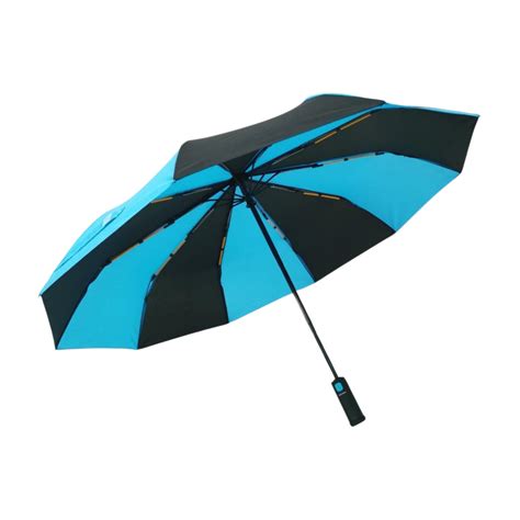Wholesale Tri folding automatic umbrella with LED torch Factory and ...
