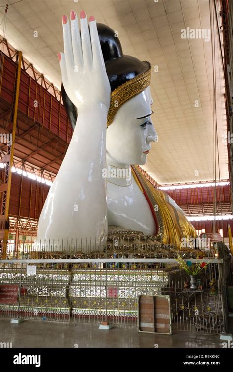 Lying Reclining Buddha Yangon Stock Photo Alamy