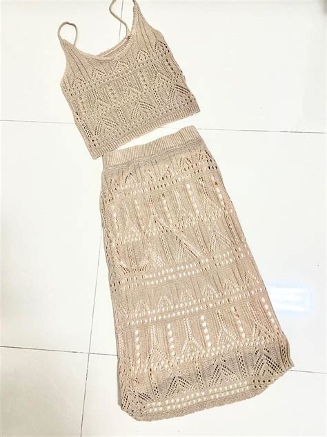Two Piece Nude Set Women S Fashion Dresses Sets Sets Or Coordinates On Carousell