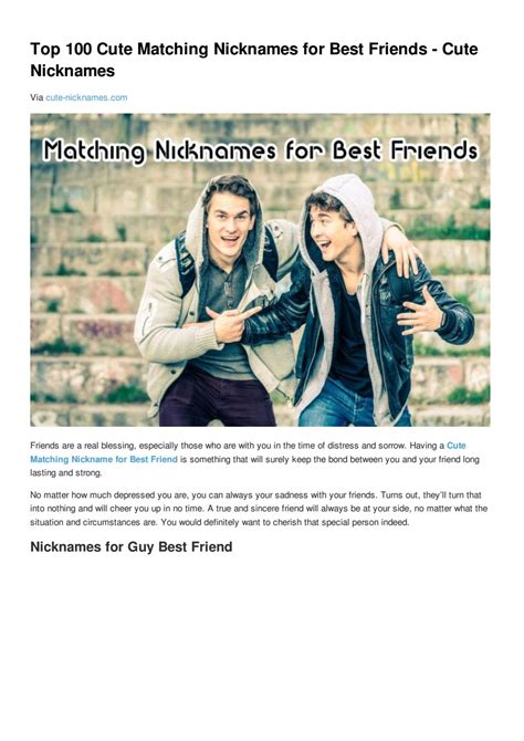 Cute Nick Names For Your Bff Mymindbodyandsoul20xx