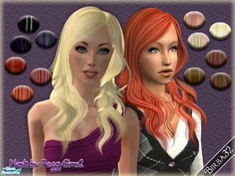 The Sims Resource Peggy Hair 04781 Recolor
