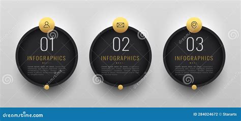 Professional Infographic Premium Banner With 3 Step Success Chart Stock