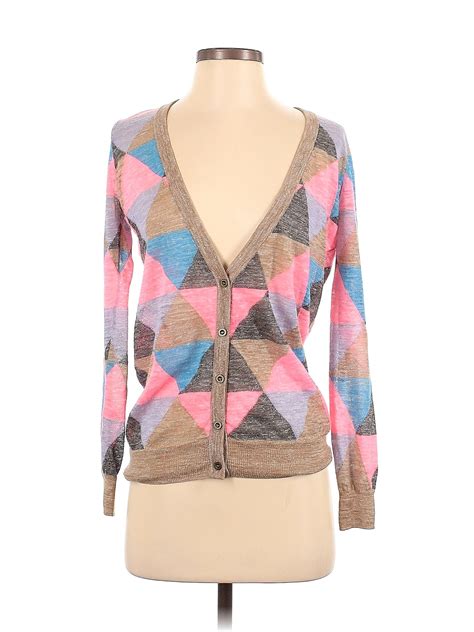 Madewell Color Block Pink Cardigan Size S 67 Off Thredup