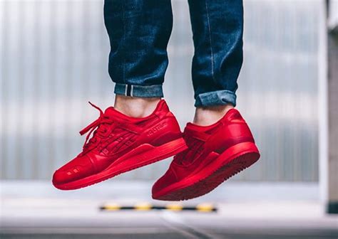 Asics Gel Lyte Iii Red Monochrome Sneakerfiles
