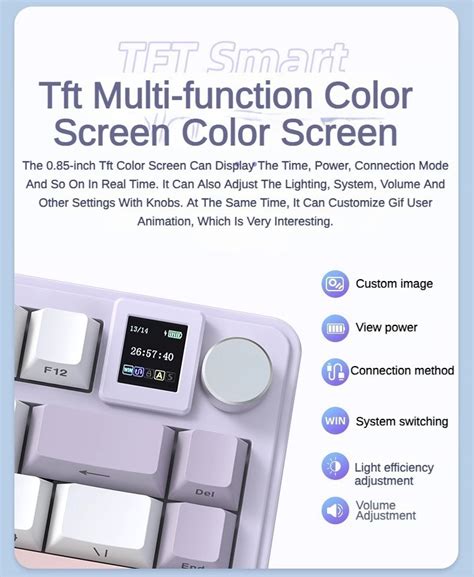 Xinmeng M75 M75Pro หนาจอสามโหมด 2 4g ไรสายบลทธคยบอรดทกาหนดเอง Hot swappable RGB เกม