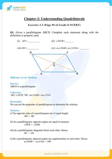 Ncert Solutions Class 8 Maths Chapter 3 Exercise 3 3 Understanding Quadrilaterals