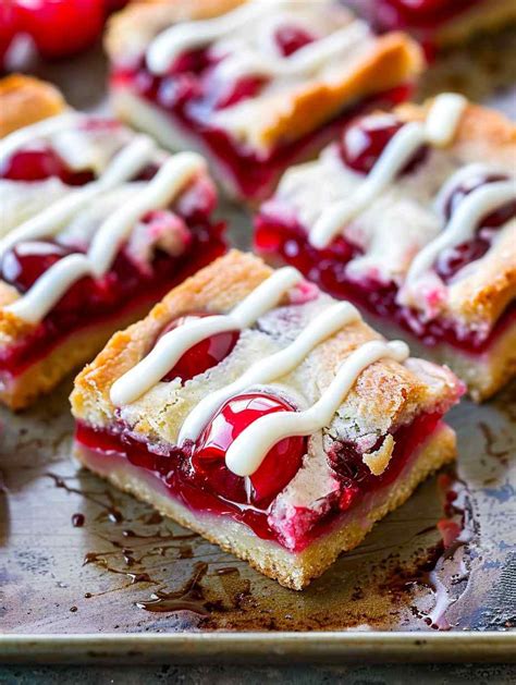 Cherry Bars With Vanilla Glaze Quick Homemade Recipes