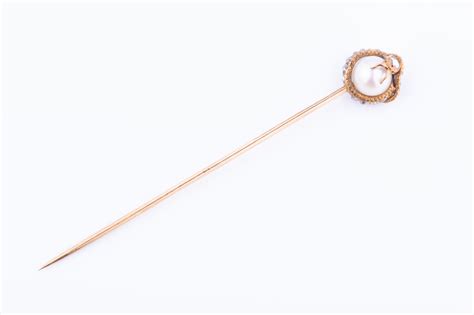 Lot 433 Tiffany And Co A Diamond And Pearl Stick Pin