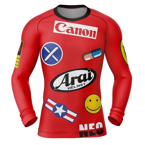 Kaneda Bike Decals Akira Long Sleeve Rash Guard Compression Shirt
