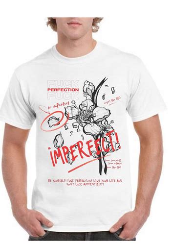 Camiseta Blanca Fuck Perfection Animemotion