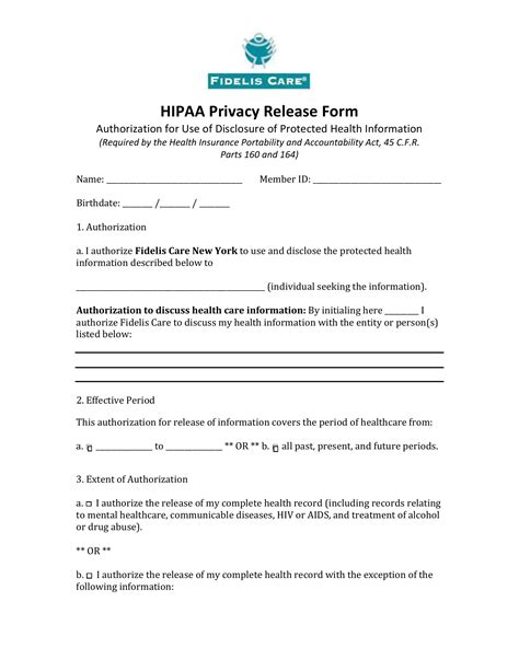 Hippa Fidelis Form ≡ Fill Out Printable Pdf Forms Online