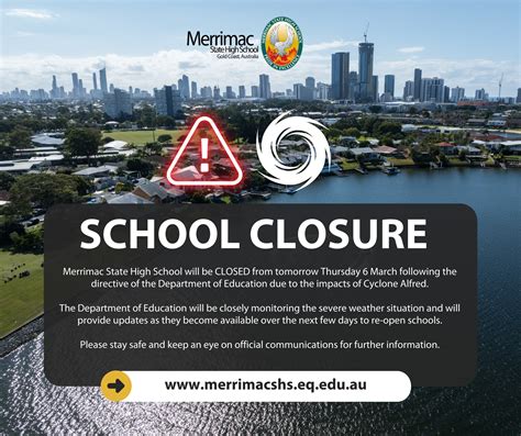 Merrimac - 𝗦𝗖𝗛𝗢𝗢𝗟 𝗖𝗟𝗢𝗦𝗨𝗥𝗘 | 𝗧𝗢𝗠𝗢𝗥𝗥𝗢𝗪 𝗧𝗛𝗨𝗥𝗦𝗗𝗔𝗬 𝟲 𝗠𝗔𝗥𝗖𝗛 & 𝗙𝗥𝗜𝗗𝗔𝗬 𝟳 𝗠𝗔𝗥𝗖𝗛