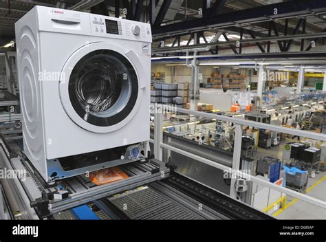 A Washing Machine Is Pictured On An Assembly Line At Bosch Siemens Hausgeraete Gmbh In Nauen