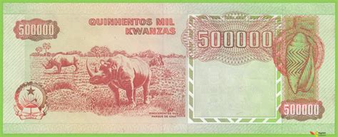 P134 ANGOLA 500000 Kwanzas 1991 P134 B525a KH UNC Voyonick