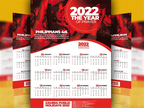 2022 Church Calendar Template Graphic By Churchflyertemplates