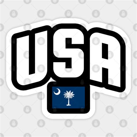 USA - South Carolina State Flag - Usa States - Sticker | TeePublic