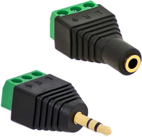 E T X Klinken Stecker X Buchsen Mm Adapter Terminalblock Pin