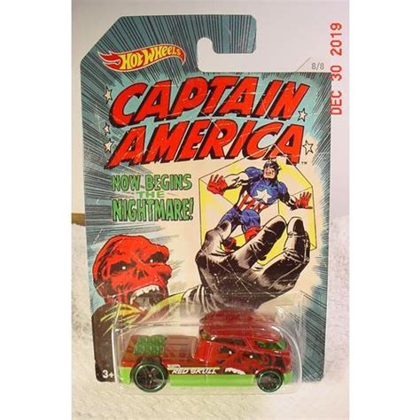 Qombee Red Met Red Skull Captain America Pr Hot Wheels Bp Red Skull Captain