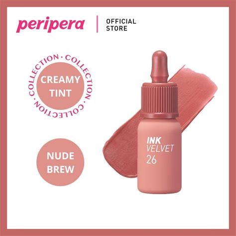 PERIPERA INK VELVET 26 WELL MADE NUDE NUDE BREW EDITION LIPTINT KOREA OMBRE LIPS Lazada