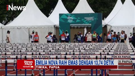 Bangkit Dari Cedera Emilia Nova Raih Emas Dari Cabor Lari Gawang 110 M