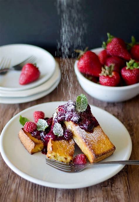 Baked French Toast With Berry Compote • Unicorns In The Kitchen