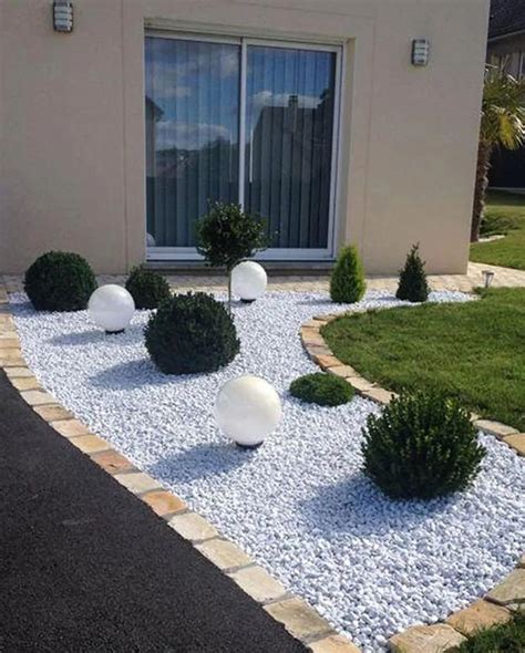 Белая крошка в ландшафтном дизайне: 85 фото