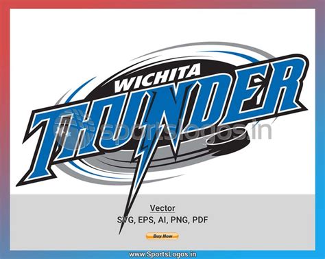 Wichita Thunder - 2014/15-2015/16, ECHL, Hockey Sports Vector / SVG ...