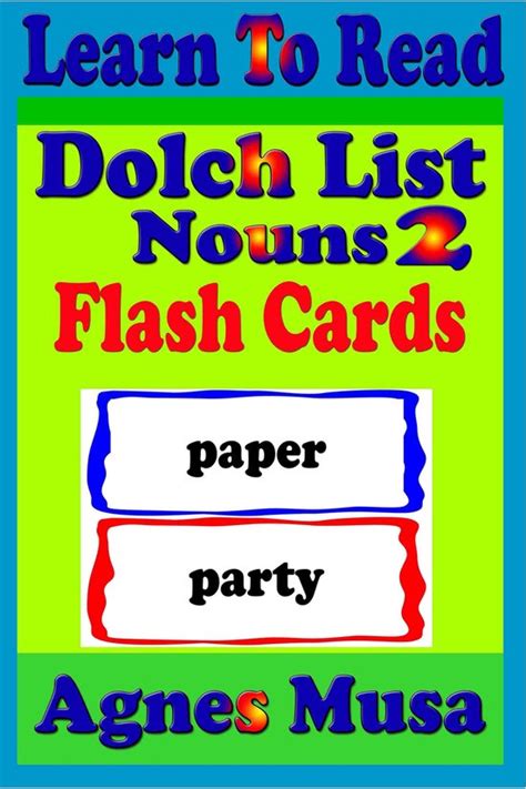 Learn To Read Dolch List Noun Flash Cards Ebook Agnes Musa