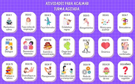 Atividades Para Acalmar Turma Agitada 20 Dicas Para Acalmar Os Alunos