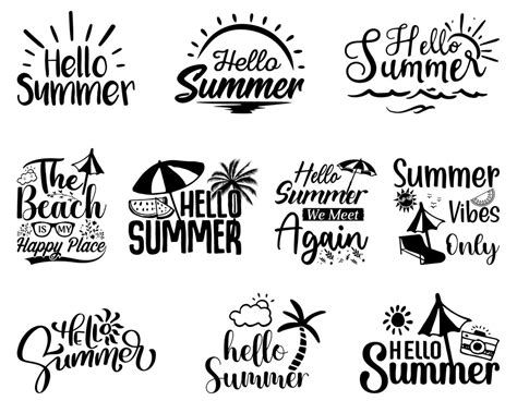 Hello Summer Svg Bundle Png Summer Svg Beach Svg Welcome Summer Svg Summer Sign Front Door