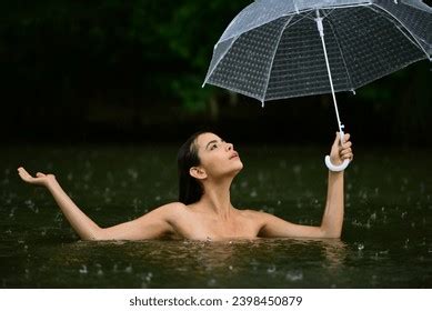 Sexy Naked Woman Umbrella Water Summer Stock Photo Shutterstock
