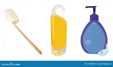 Body Cleaning Set Stock Vector Illustration Of Blue 17404368