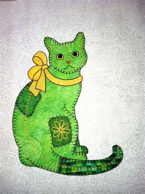 Anna S Awesome Appliques Patch Cat Applique Design