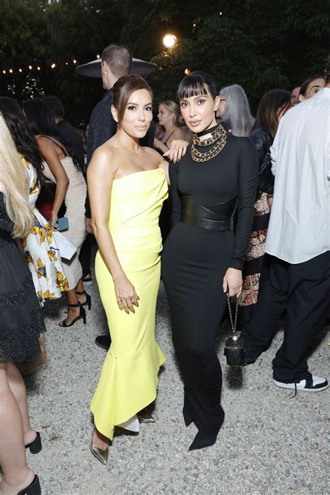 Eva Longoria And Kim Kardashian Attend Party In Contrasting Looks