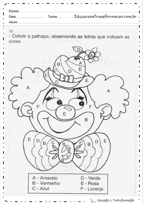 Atividades Dia Do Circo Vamos Colorir O Palha O Educa O E