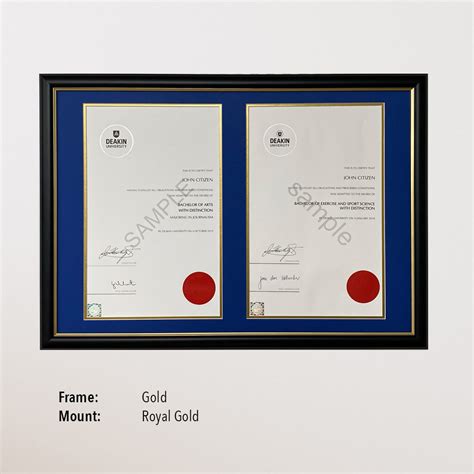 Double Certificate Frame R And J Framing And Plaques