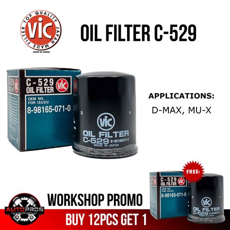 Vic C Oil Filter For Isuzu Dmax Altera Mux Lazada Ph