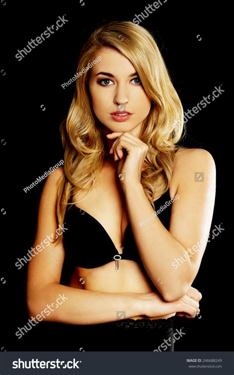Sexy Blond Woman Posing Lingerie Stock Photo 246688249 Shutterstock