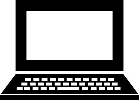 Laptop Black And White Clip Art