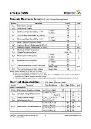 Sm Nsqa Mosfet Datasheet Pdf Equivalent Cross Reference Search