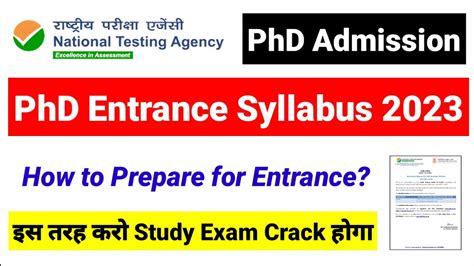 💥nta Phd Syllabus How To Prepare For Phd Entrance Nta Du Jnu Bhu