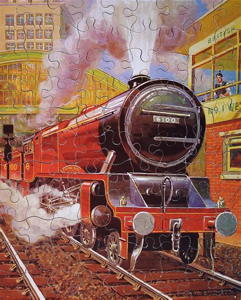 STEAM TRAINS AND JIGSAW PUZZLES Two Vertical Format Jigsaws