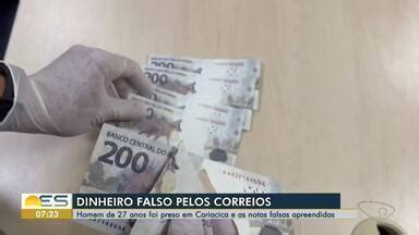 Bom Dia Es Homem De Anos Preso Dinheiro Falso Recebido Pelos