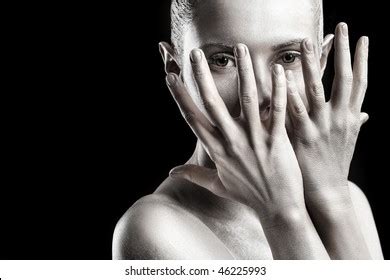 448 Silver Painted Nude Models Images Stock Photos 3D Objects Vectors Shutterstock