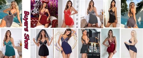 Adome Negligee Damen Sexy Nachtw Sche Sleepwear Nachthemd Spitze Nachtkleid Lingerie Babydoll