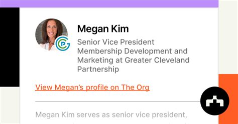 Megan Kim Senior Vice President Membership Development And Marketing